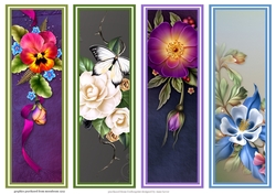 Beautiful Floral Bookmarks Sheet 5