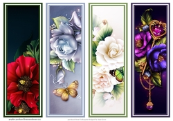 Beautiful Floral Bookmarks Sheet 11