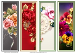 Beautiful Floral Bookmarks Sheet 13