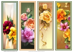 Beautiful Floral Bookmarks Sheet 14