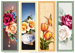 Beautiful Floral Bookmarks Sheet 15