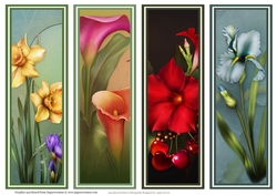 Gorgeous Floral Bookmarks Sheet 8