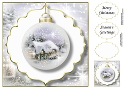 The Christmas Cottage Bauble 1 NO FLOWERS