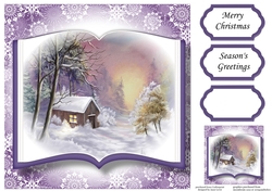 Open Book Scenic Christmas No Flowers - Cabin In The Woods