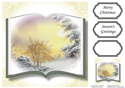 Open Book Scenic Christmas No Flowers - Early Winter Morning