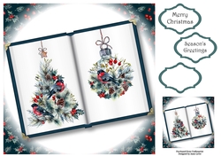 Open Book Christmas No Flowers - The Bird & The Bauble