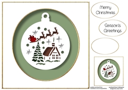 Faux Paper Cut Bauble 1 No Flowers