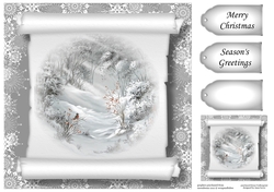 Christmas Parchment Scroll 2 No Flowers