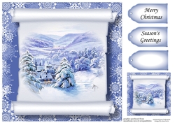 Christmas Parchment Scroll 3 No Flowers