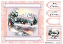 Christmas Parchment Scroll 5 No Flowers