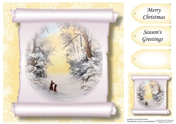 Christmas Parchment Scroll 7 No Flowers