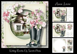 Welly Boots Of Sweet Peas