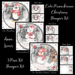 Cute Monochrome Christmas Bumper Kit