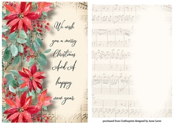 Christmas A5 Quick Topper With Floral Border + Insert 3