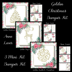 Golden Christmas & Poinsettias Bumper Kit