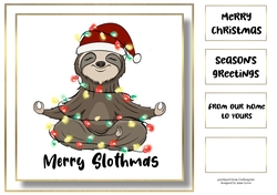 Christmas Animal Helper - Sloth