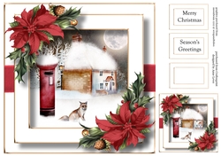Festive nights - Post Box, Cottage & Fox 8x8