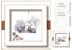Festive Days No Flowers - Christmas Church & Fox 8x8