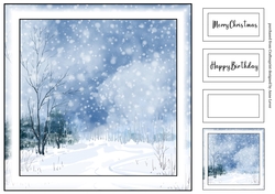 Simple Winter Landscape 2 (christmas or birthday)