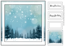 Simple Winter Landscape 4 (christmas or birthday)