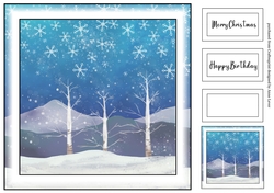 Simple Winter Landscape 5 (christmas or birthday)