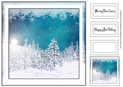 Simple Winter Landscape 6 (christmas or birthday)