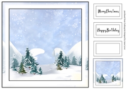 Simple Winter Landscape 7 (christmas or birthday)