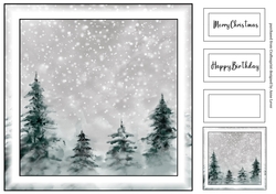 Simple Winter Landscape 8 (christmas or birthday)