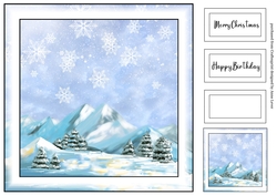 Simple Winter Landscape 9 (christmas or birthday)