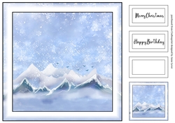 Simple Winter Landscape 10 (christmas or birthday)