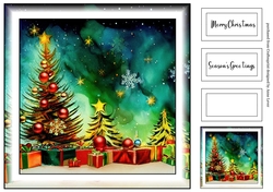 Simple Alcohol Ink Colourful Christmas 1