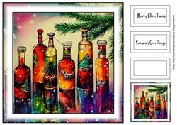 Simple Alcohol Ink Colourful Christmas 2
