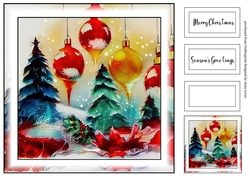 Simple Alcohol Ink Colourful Christmas 6