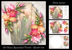 Art Deco Beautiful Floral - Blush Iris