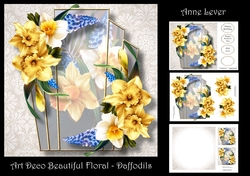 Art Deco Beautiful Floral - Daffodils