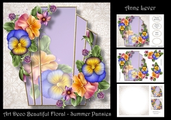Art Deco Beautiful Floral - Summer Pansies