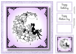 Crescent moon Fairy In Purple - No Embellishments