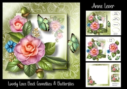 Lovely Lace Back Camellias & Butterflies