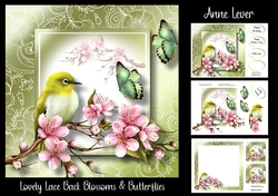 Lovely Lace Back Blossoms & Butterflies