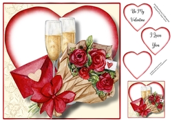Romantic Red Roses 8x8