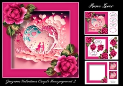 Gorgeous Valentines Couple Faux papercut 2