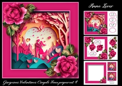 Gorgeous Valentines Couple Faux papercut 4