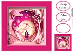 Gorgeous Valentines Couple Faux papercut 1 - No Flowers