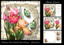 Fabulous Floral With Sheet Music - Blush Iris