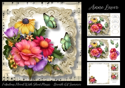 Fabulous Floral With Sheet Music - Breath Of Summer
