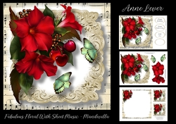 Fabulous Floral With Sheet Music - Mandevilla