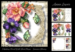 Fabulous Floral With Sheet Music - Summer Blooms