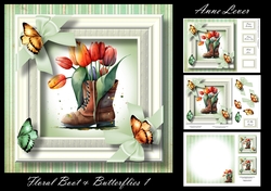 Floral Boot & Butterflies 1