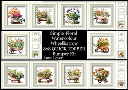 Simple Floral Watercolour Wheelbarrow Bumper Kit