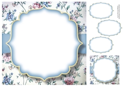 Blank Shabby Chic 8x8 Card Topper & Matching Tags 4